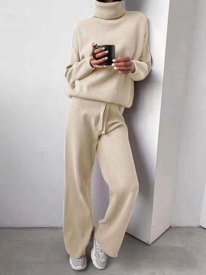 Turtleneck Sweater and Pants Set - ComfyNude