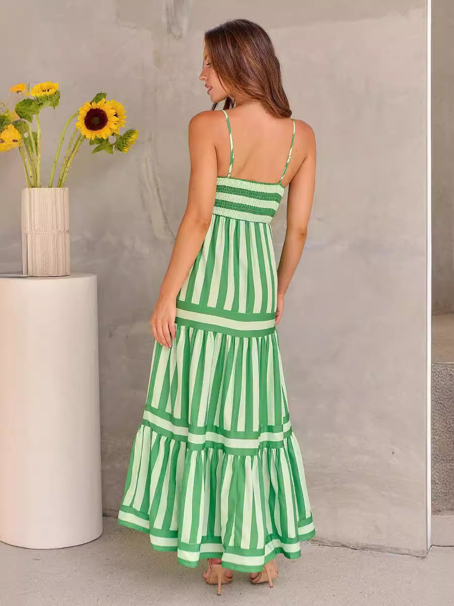 Shannon - Striped Maxi Dress with Pockets
