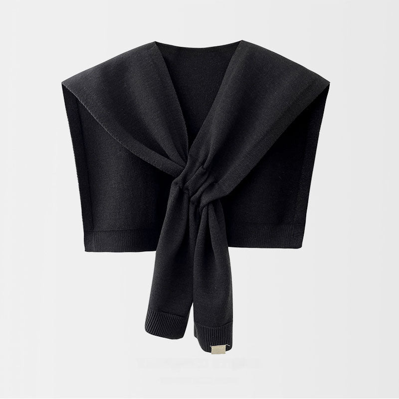 Jacqui - Knitted Cross Shawl