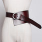 Women's Genuine Leather Wide Belt with Skirt - Two-Layer Cowhide - ComfyNude