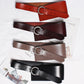 Women's Genuine Leather Wide Belt with Skirt - Two-Layer Cowhide - ComfyNude