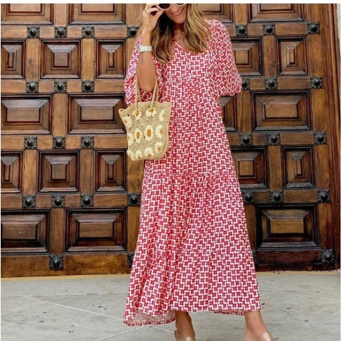 Daisy -  Printed Bohemian Dress