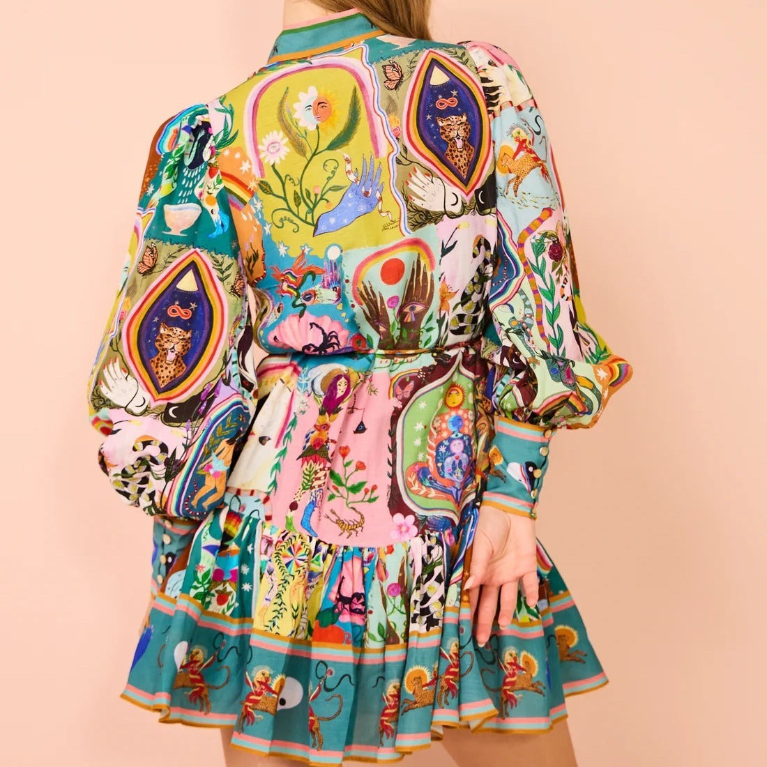 Olivia - Printed Shirt Dress