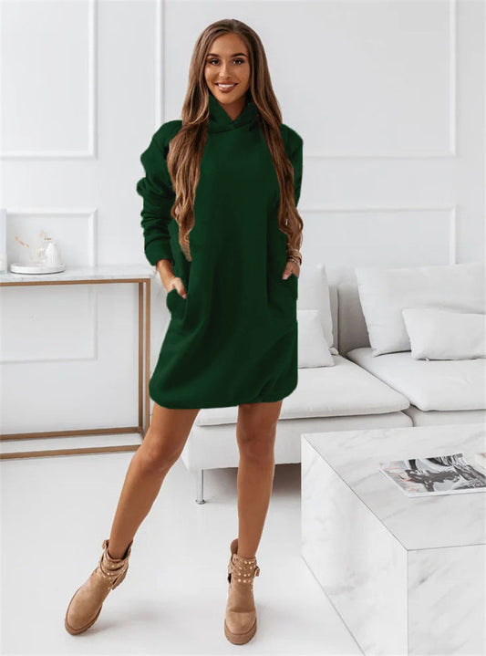 Women's Hipster Hooded Dress – Casual and Trendy Street Style - ComfyNude