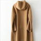 Women's Elegant Woolen Coat with Large Pockets – Stylish and Warm Outerwear - ComfyNude