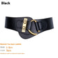 Women's Circular Buckle Leather Belt - Adjustable Two-Layer Cowhide Design - ComfyNude