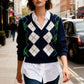 Jessy - Diamond knitted Cardigan